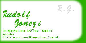 rudolf gonczi business card